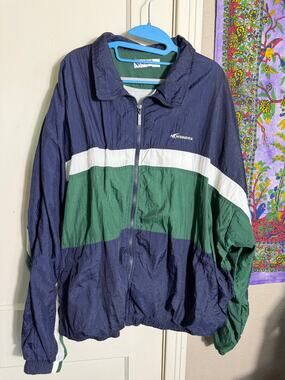 Vintage Winners Colorblock Windbreaker Jacket Large